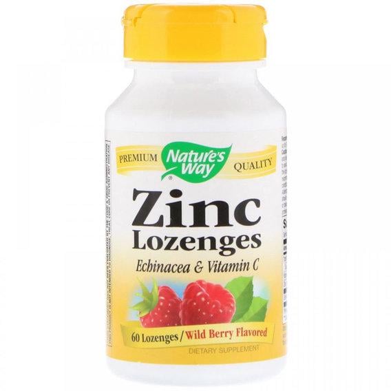 Мікроелемент Цинк Nature's Way Zinc 60 Lozenges Wild berry flavor