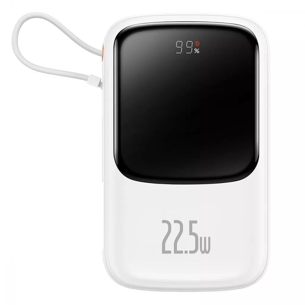 Батарея портативная Baseus Qpow Pro 22,5 W 10000 mAh With Type-C Cable White (PPQD020102)