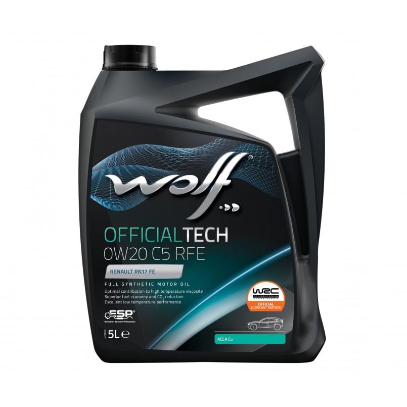 Моторное масло WOLF OFFICIALTECH 0W20 C5 RFE 5 л
