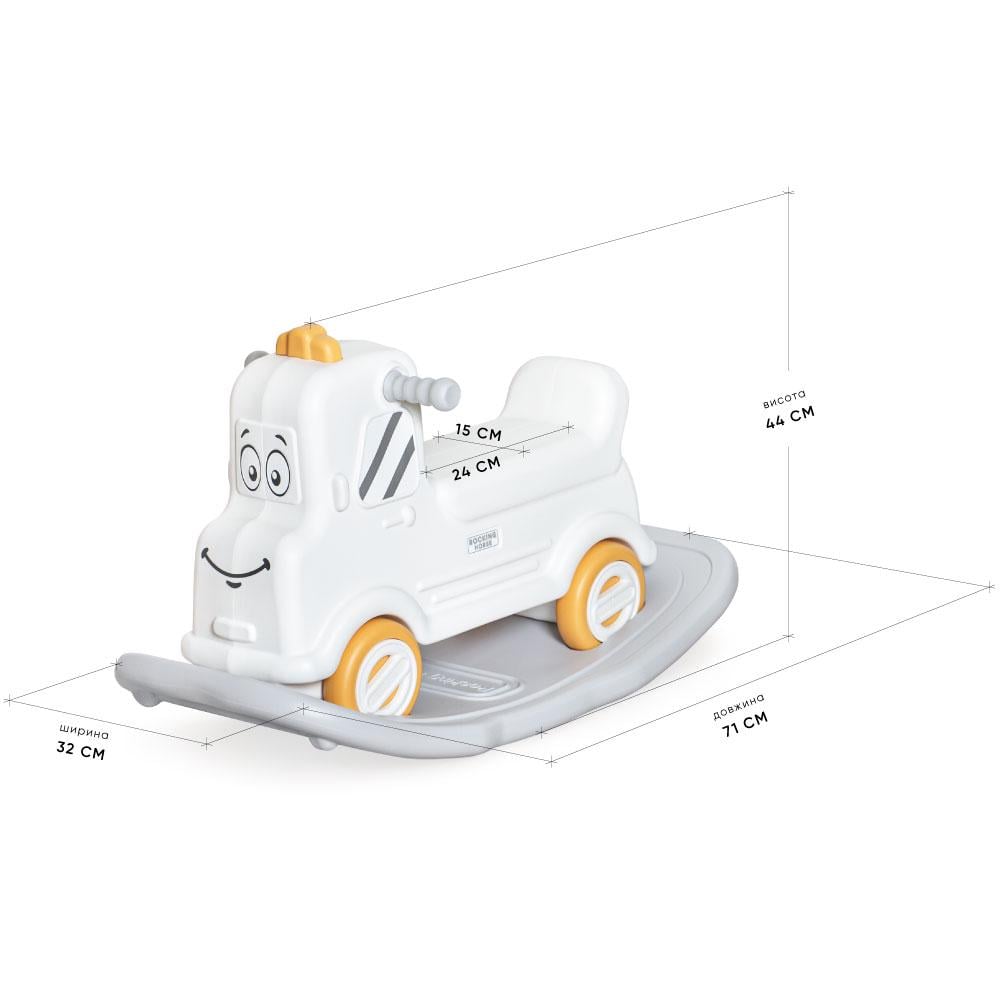 Машинка-гойдалка Mealux Mack (KD-D121 White) - фото 5