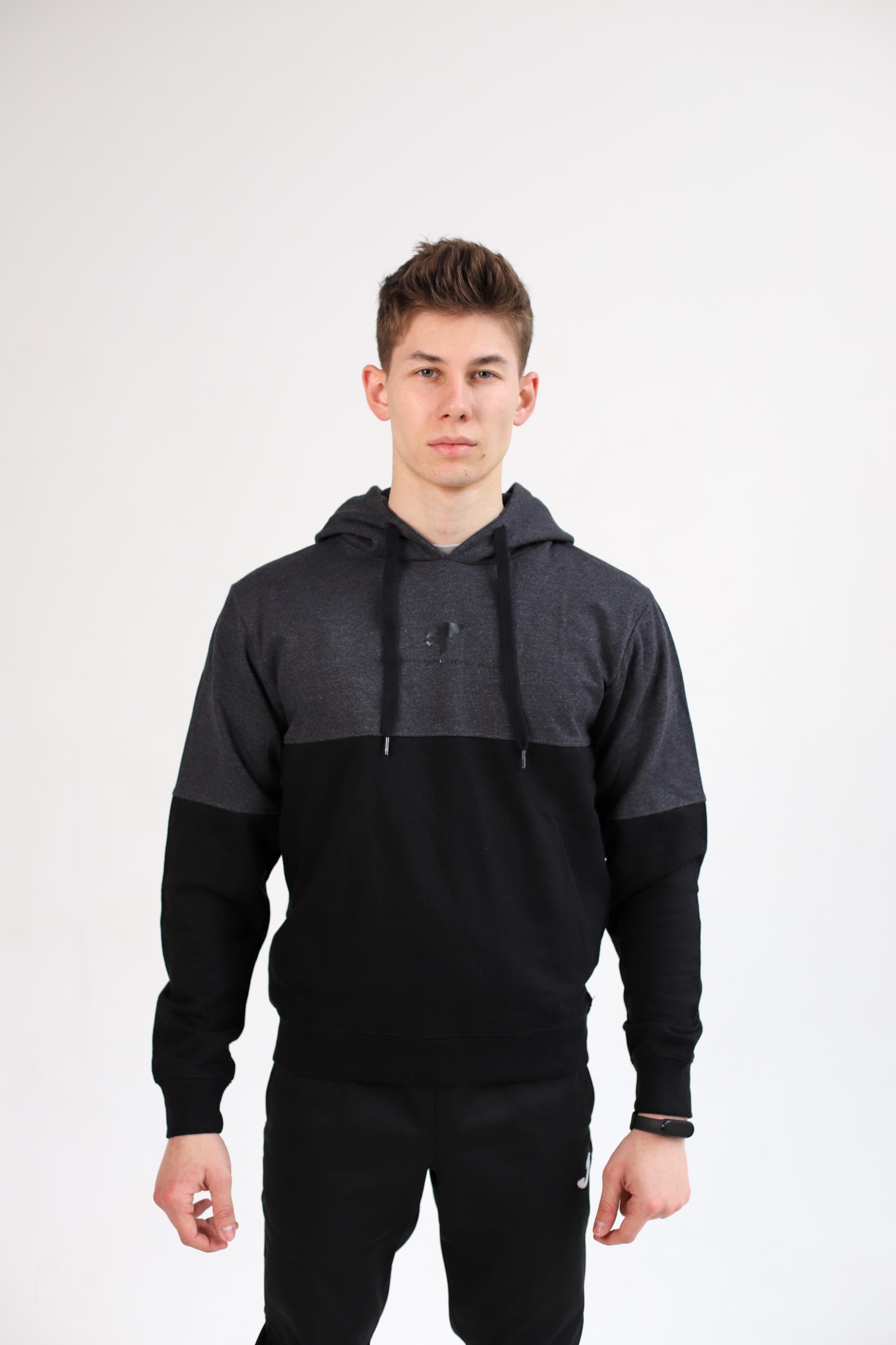 Реглан Joma 102535.150 Urban Street Hoodie L Melange Grey/Black (8445456074373)