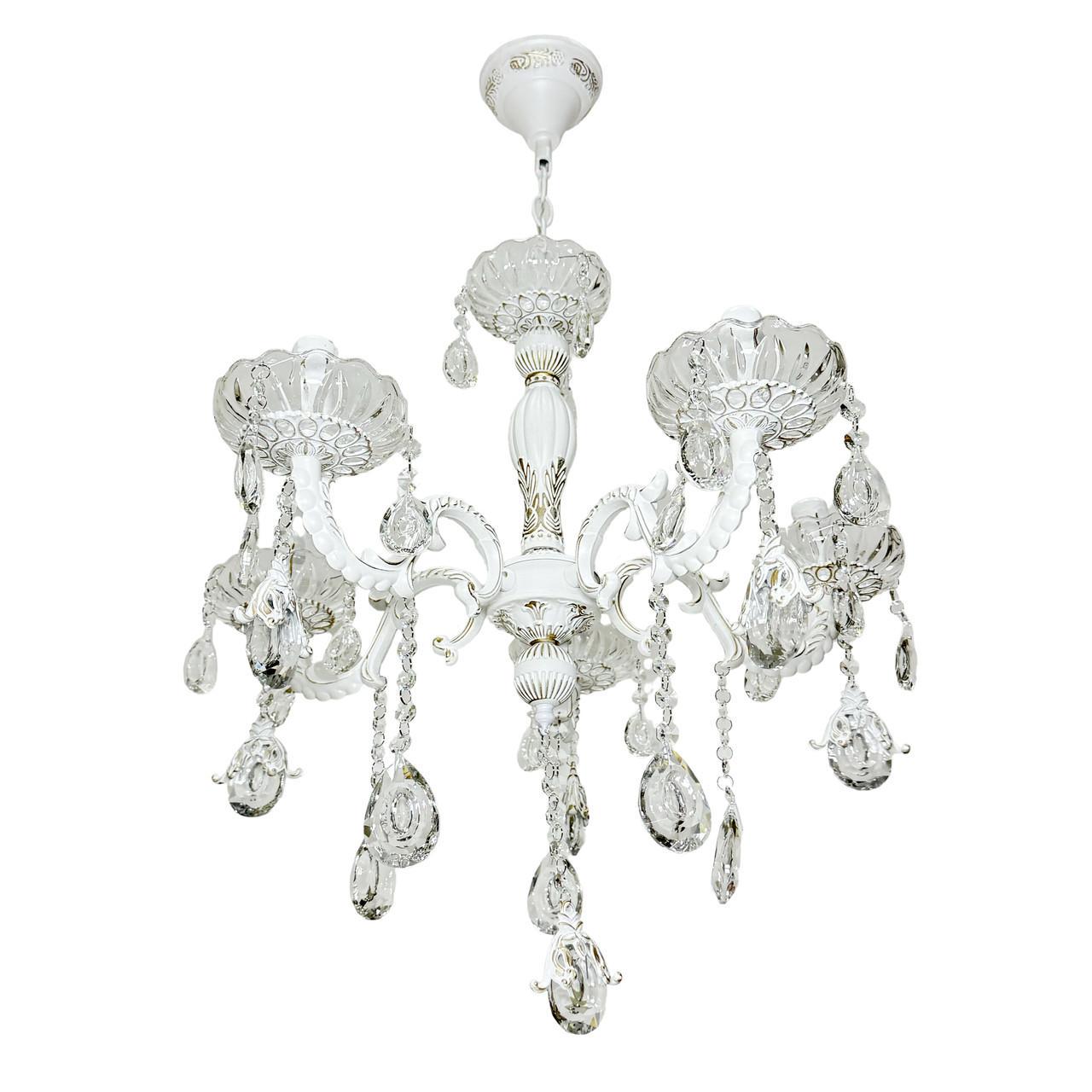 Люстра классическая Прометей на 5 лампочек P5-NH5030/5 Белый (P5-NH5030/5 WG) Люстра классическая Прометей на 5 лампочек P5-NH5030/5 Белый (P5-NH5030/5 WG)