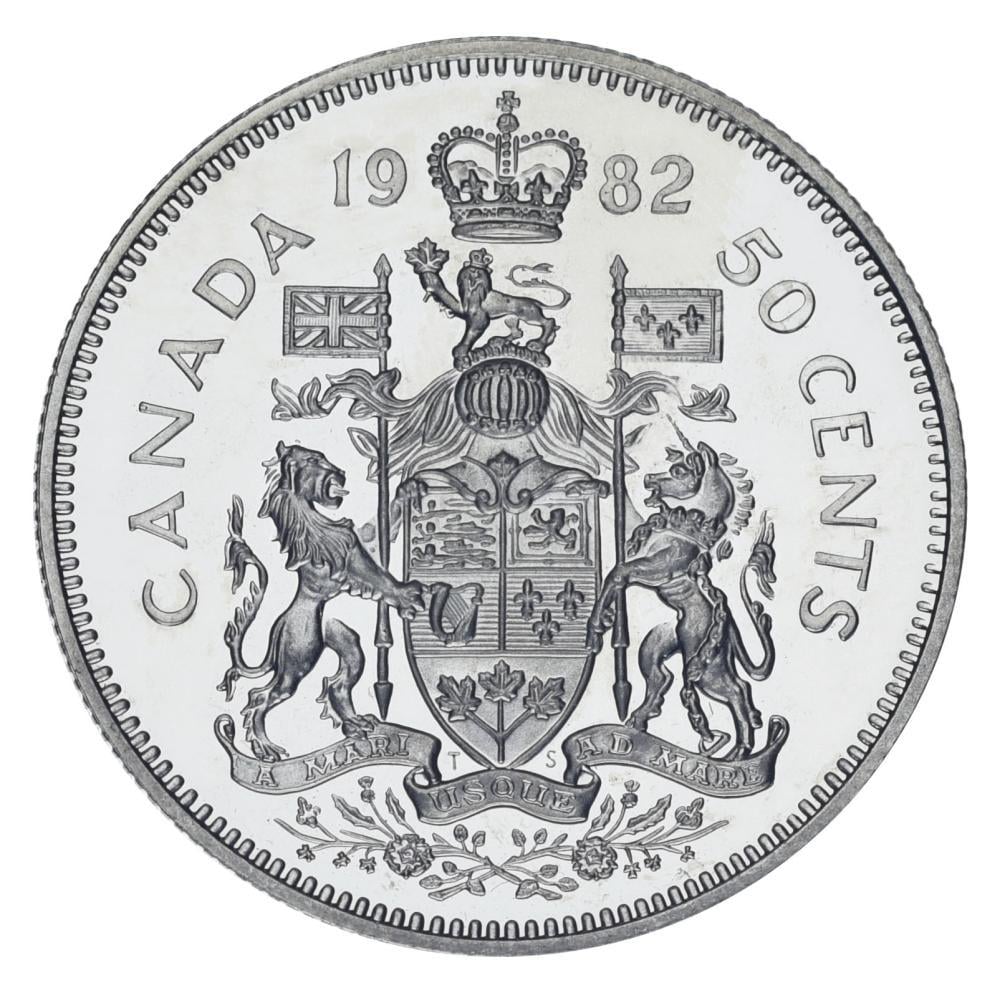 Коллекционная монета Канада 50 центов 1982 AU-UNC (М23426)
