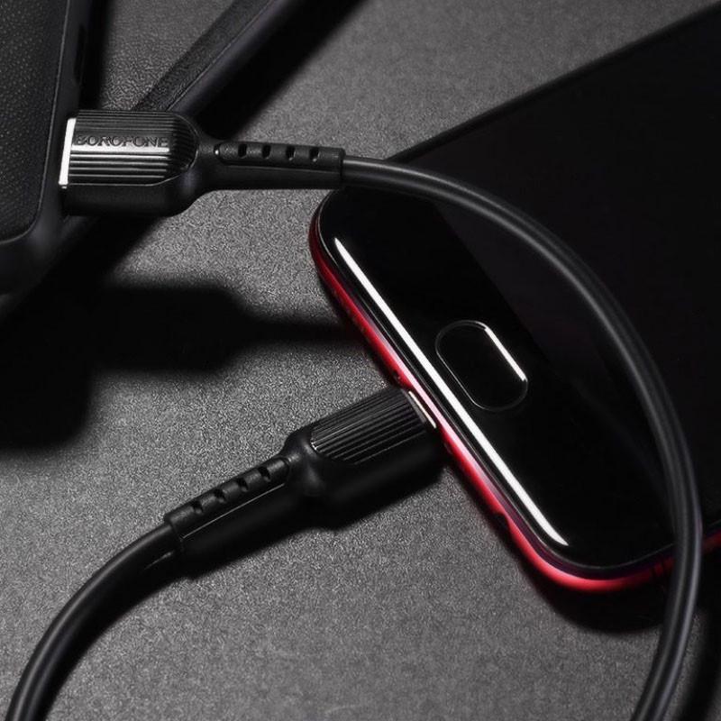 Кабель дата Borofone BX16 USB MicroUSB 1 м Black (00000060123_2) - фото 4