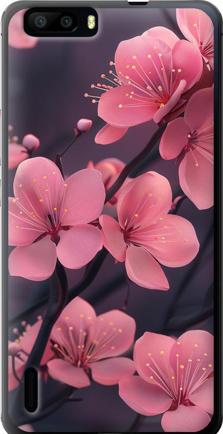 Чехол на Huawei Honor 6 Plus Пурпурная сакура (6075u-179-42517)