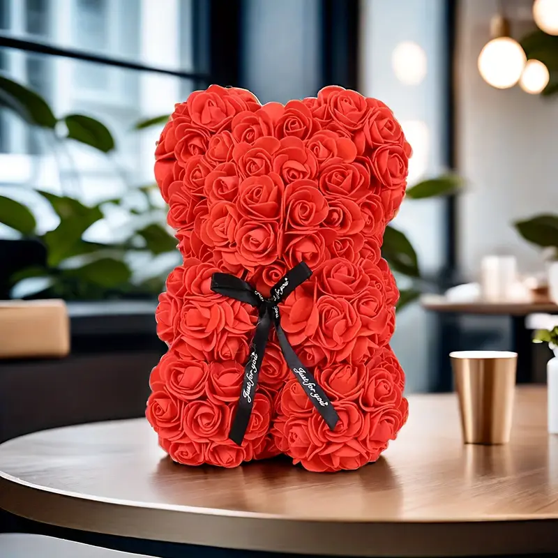 Медведь из 3D роз Teddy Bear 20 см Красный - фото 1 Медведь из 3D роз Teddy Bear 20 см Красный - фото 1