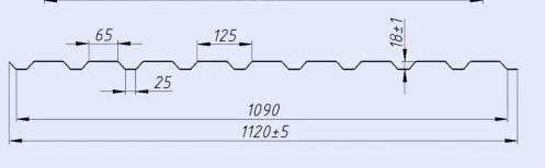 Профнастил покрівельний ПК-20 1500/1120 мм 0,4 мм RAL 8017 Коричневий глянцевий - фото 2