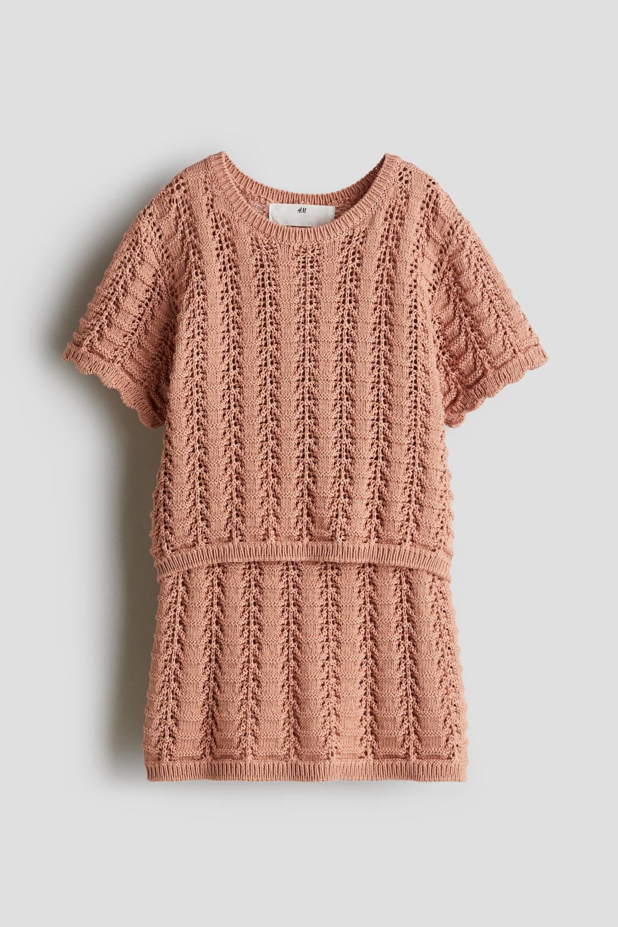 Юбка H&M 122-128 см Пудровый (1269485)