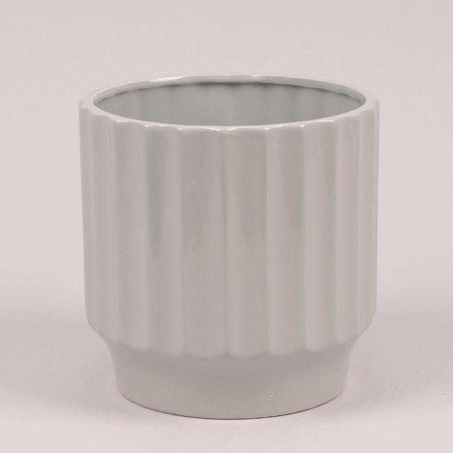 Кашпо керамическое Flora h 15 см Серый (36479)