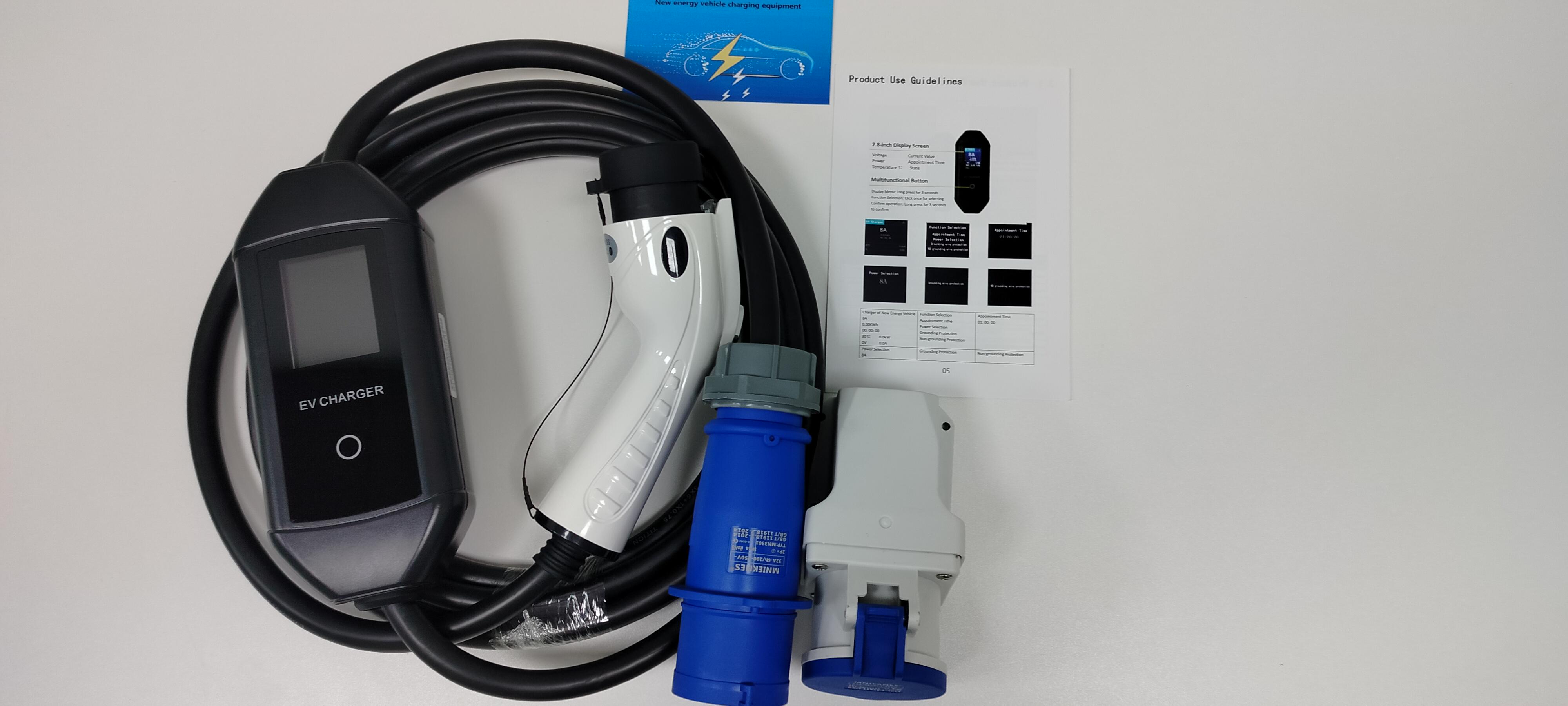 Зарядное устройство для электромобиля EV 32A/7 кВт GB/T портативное с силовой розеткой 220 В 32 А OLED (XCACK01-G) - фото 13