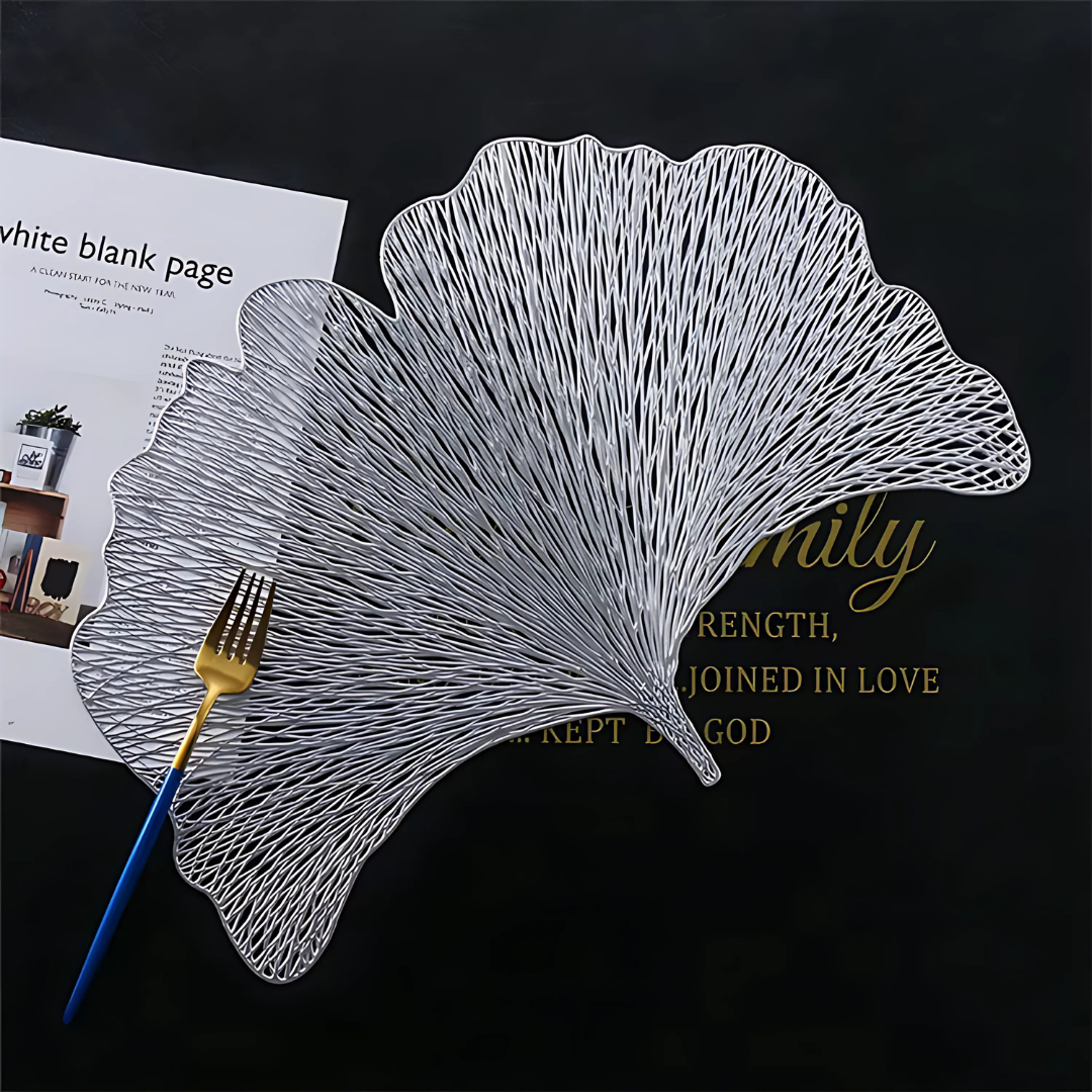 Салфетка сервировочная под горячее в виде листа гинкго 2 шт. Серебристый (C016_silver) - фото 4 Салфетка сервировочная под горячее в виде листа гинкго 2 шт. Серебристый (C016_silver) - фото 4