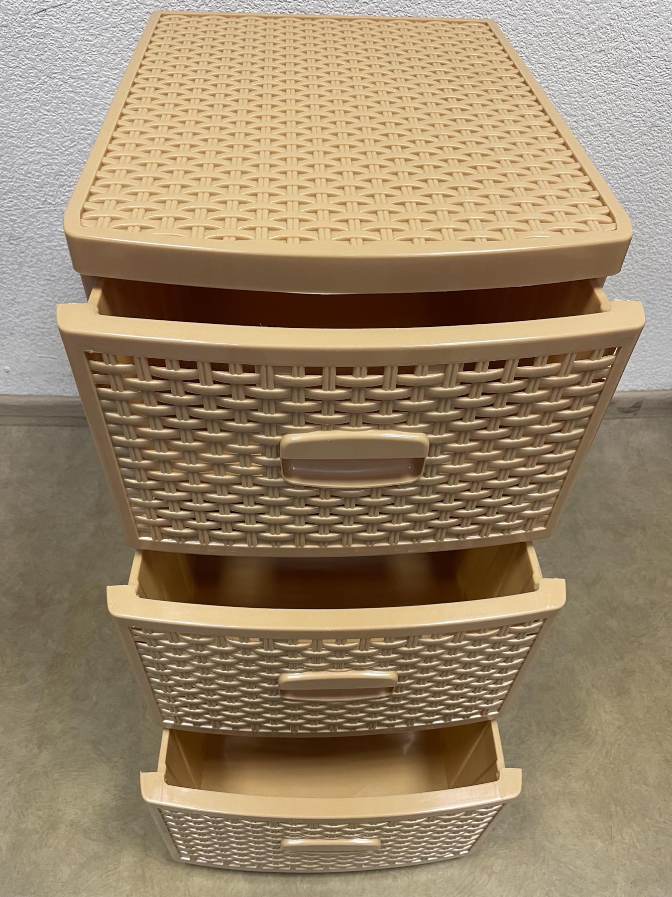 Комод пластиковий Rotange 3 ящики 70х37,5х46 см Бежевий (29439289) - фото 7 Комод пластиковий Rotange 3 ящики 70х37,5х46 см Бежевий (29439289) - фото 7