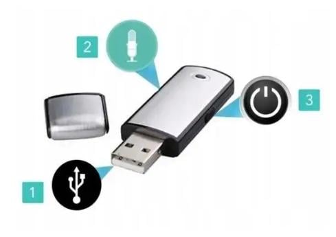 Диктофон міні USB PenDrive X09 4 Гб Silver - фото 2