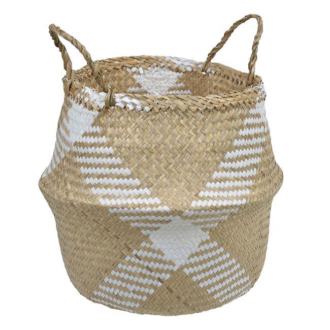 Корзина плетена складана з ручками Білий/Бежевий (30LSKS)