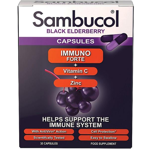 Бузина Sambucol Black Elderberry Immuno Forte 30 капс.