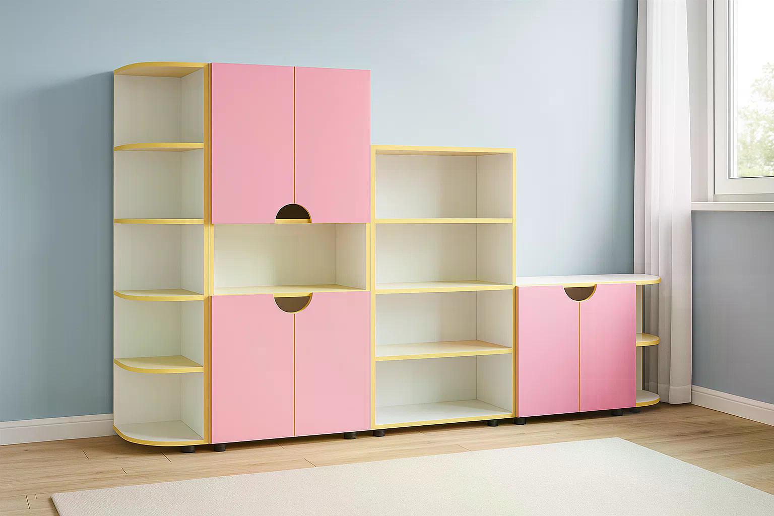 Детская стенка Миниленд на ножках Pink