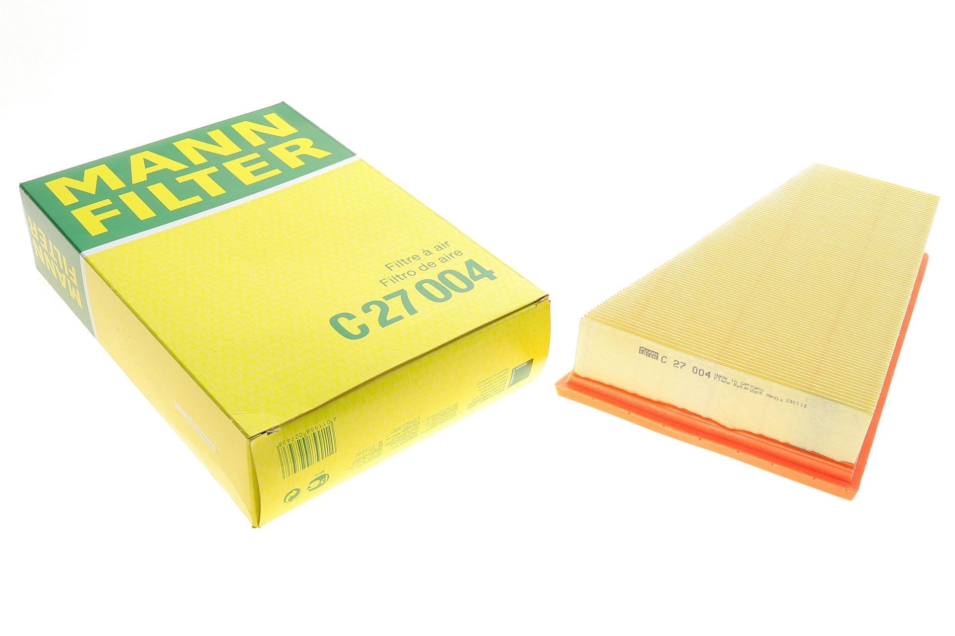 Фільтр повітряний Mann-Filter для MB A-class W176/B-class W246/W242/CLA C117 1,2-2,0 M270 11-19/GLA X156 13- (C 27 004)