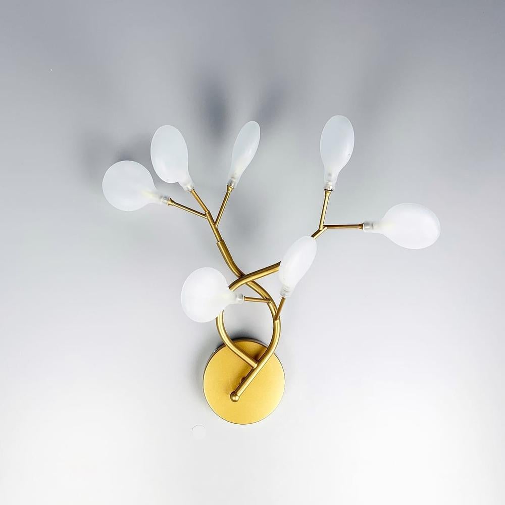 Светильник Line.F настенный флористический на 7 плафонов Прозрачный (1579_2383)