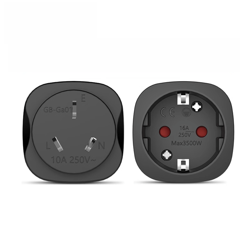 Переходник с китайской розеткой-евровилкой HMPlug GB-GA01 16А Black (000991)