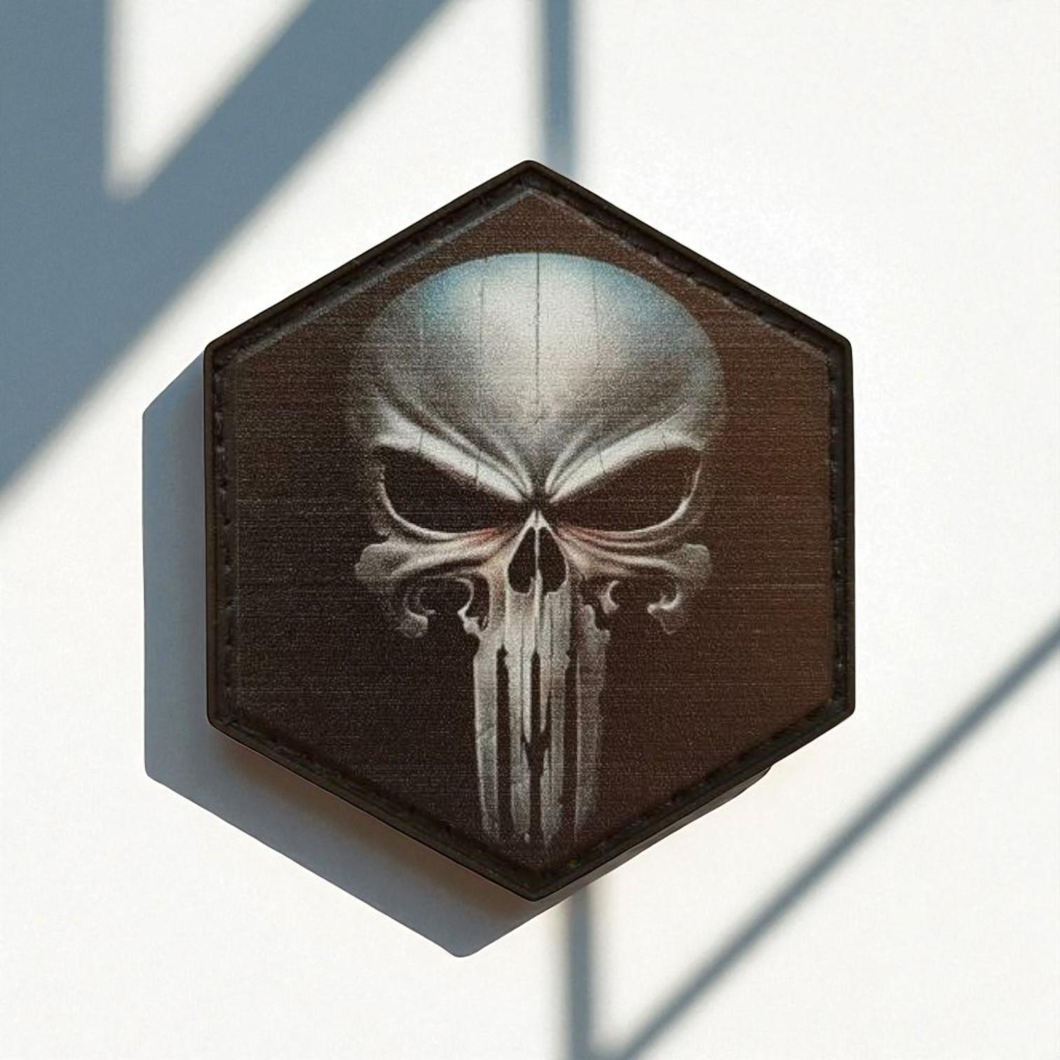 Шеврон Череп Чорний