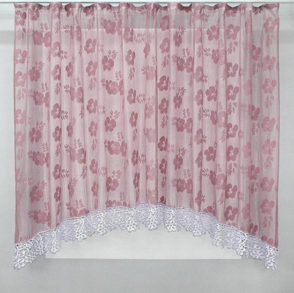 Тюль арка сетка с кружевом 280х160 см Розовый (000к 51-153) Тюль арка сетка с кружевом 280х160 см Розовый (000к 51-153)