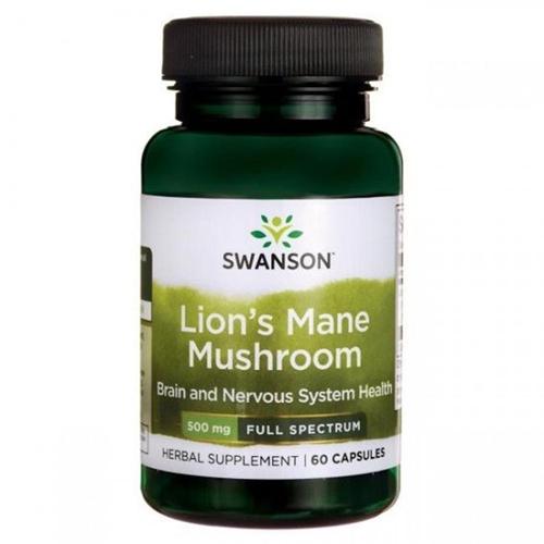 Комплекс грибной Swanson Lion's Mane Mushroom 500 мг 60 капс. (000012528)