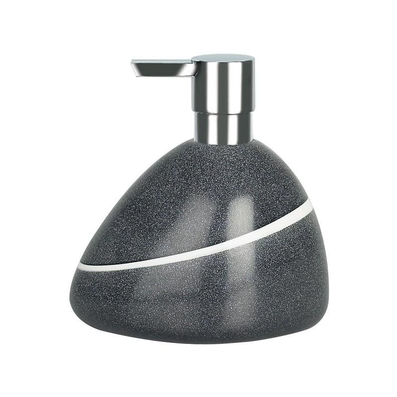 Дозатор для жидкого мыла Spirella ETNA STONE Polyresin 400 мл Черно-серый (10.13643)