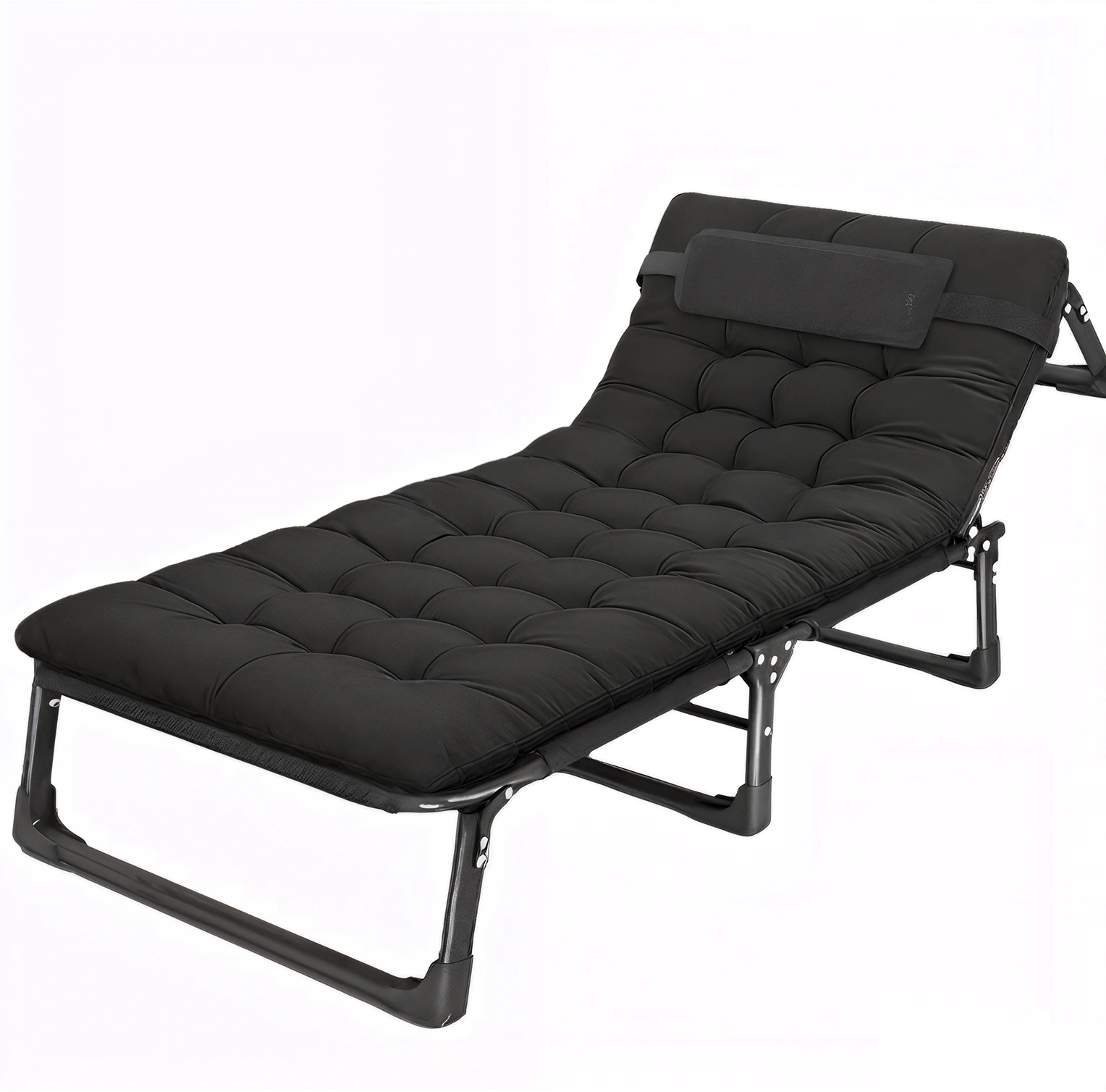 Кровать-раскладушка LEOBRO 193х68х30 см до 150 кг с подушкой Темно-серый (LBFB-S02-PP)