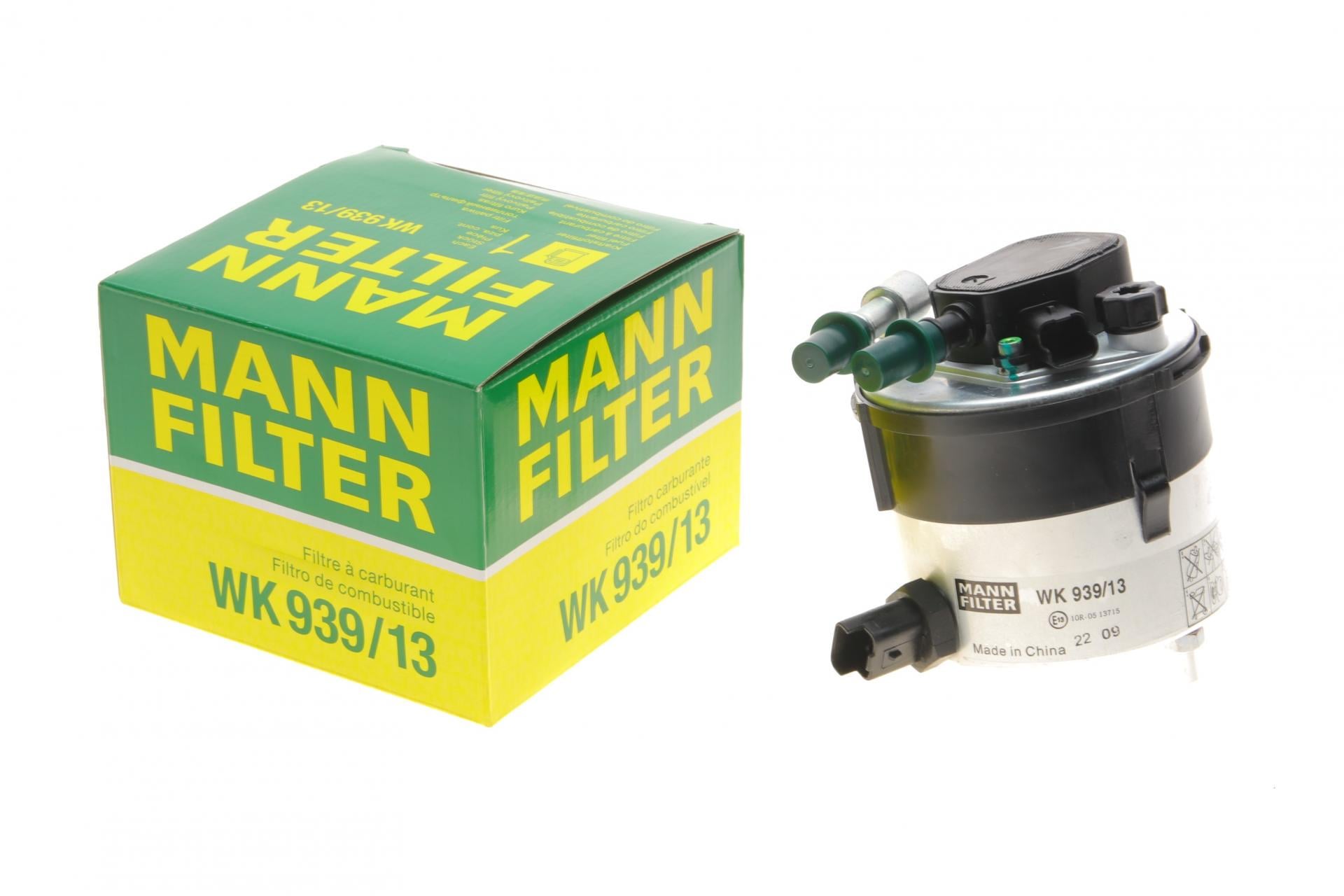Фільтр паливний Mann-Filter для Volvo C30/S40 II/S80 II/V70 III/Ford C-Max/Fiesta V-VI/Focus II/Mazda 2/3 1,6D 03- (WK 939/13)