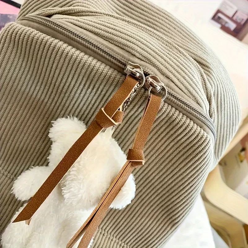 Рюкзак з брелком-медведиком вельветовий (Р-007) - фото 9 Рюкзак з брелком-медведиком вельветовий (Р-007) - фото 9