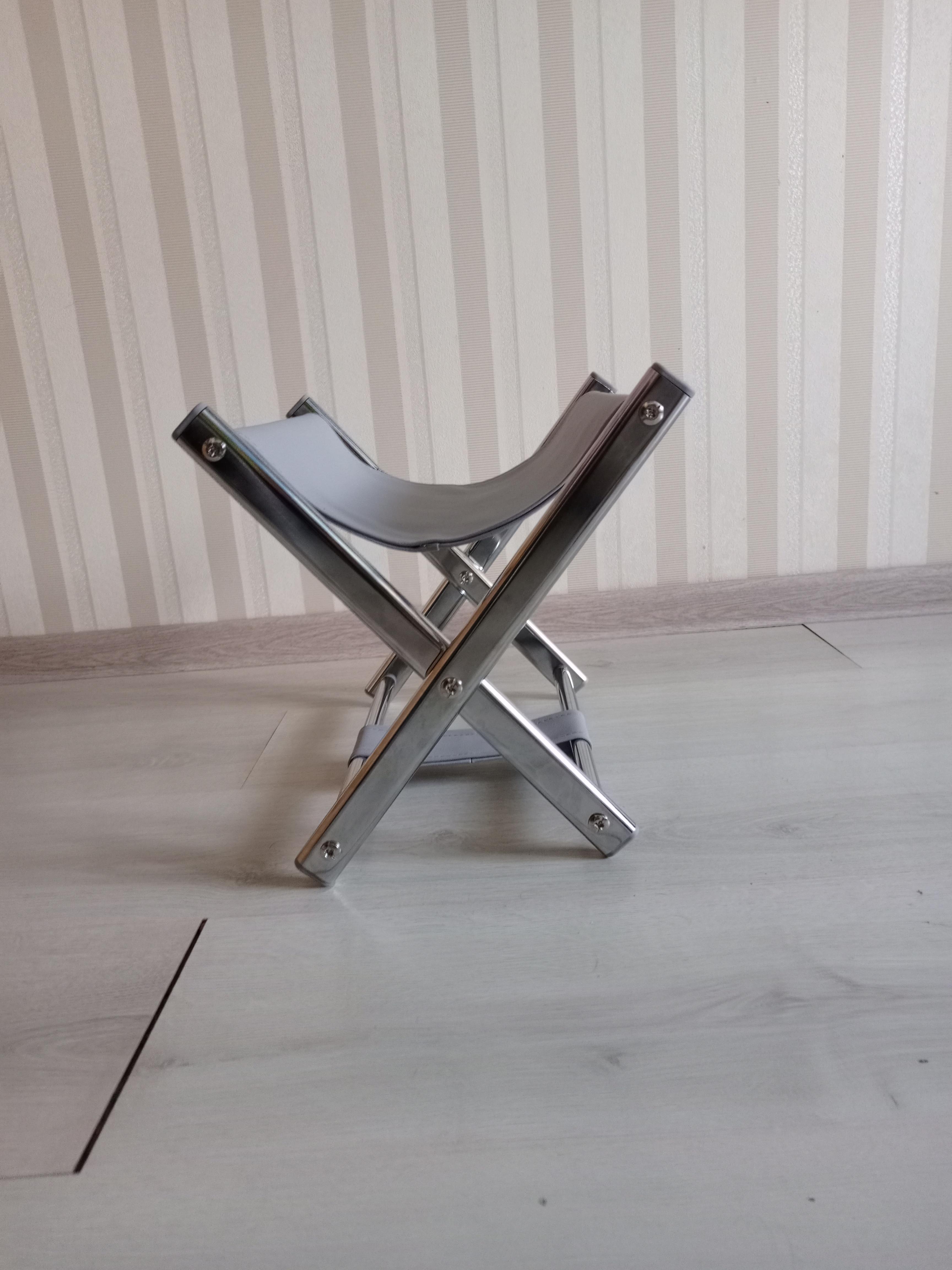 Підставка для сумки висота 31 см Сірий/Хром - фото 2 Підставка для сумки висота 31 см Сірий/Хром - фото 2