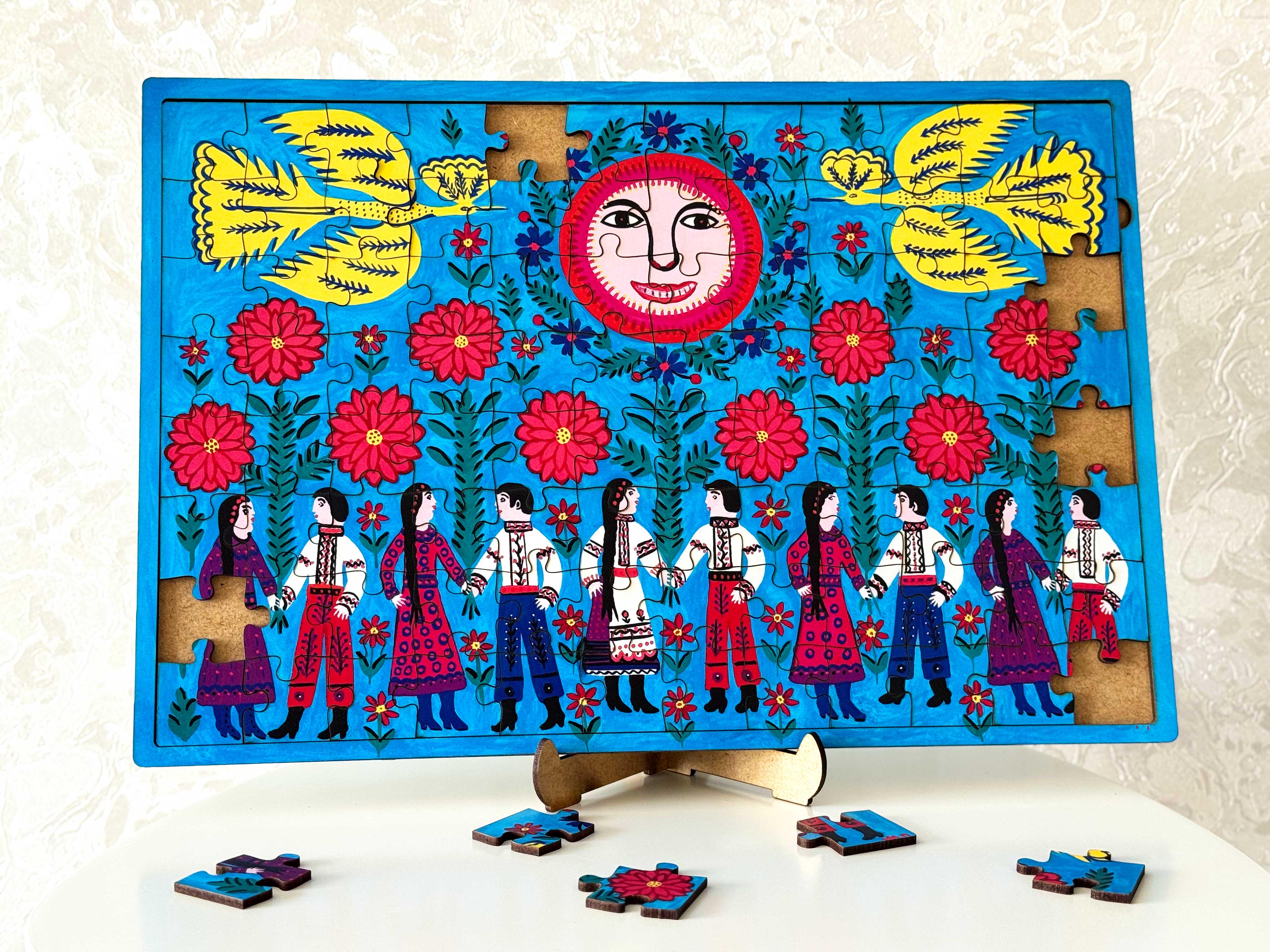 Пазл деревʼяний Наша Армія Наші Хранителі Марія Примаченко 96 елементів (26857126) - фото 5