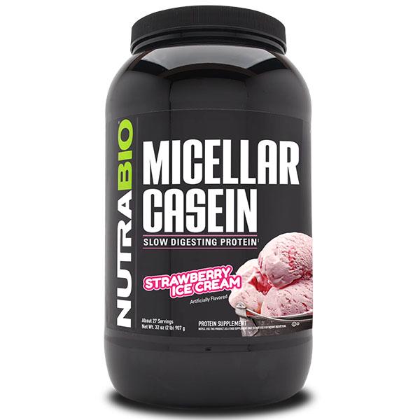 Протеин NutraBio Micellar Casein 907 г 27 порций Strawberry Ice Cream (000027218)