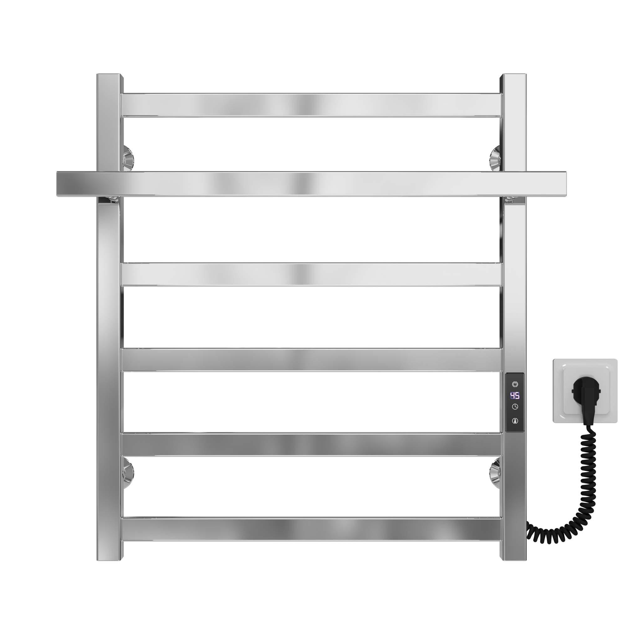 Полотенцесушитель электрический Deffi Nicolе П6 WD04 правое подключение нержавеющая сталь 500x600 мм Хром (A.NI.60.50.6.ECR2)