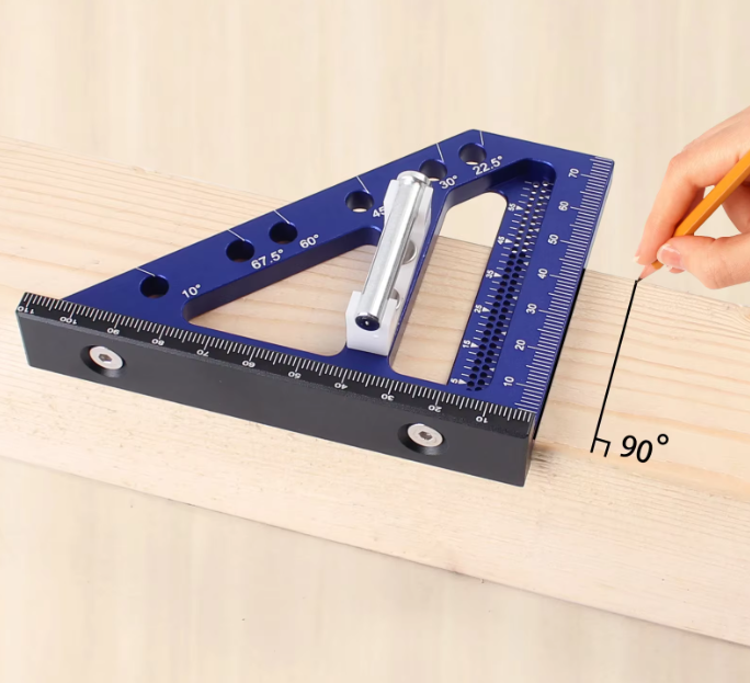Угольник-линейка 3D алюминиевый 110 мм 22,5-90° алюминиевый (1005007613201314) - фото 5 Угольник-линейка 3D алюминиевый 110 мм 22,5-90° алюминиевый (1005007613201314) - фото 5