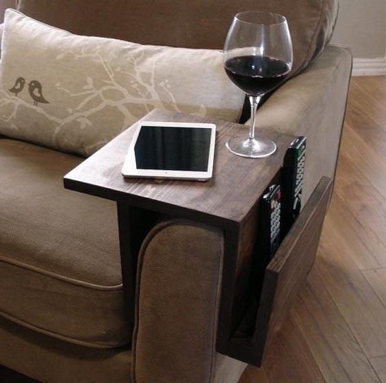 Столик на підлокітник з дерева Чимбора Мокко (СЛК-001210)