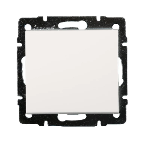 Вимикач одноклавішний Lezard Rain Білий (26525555)