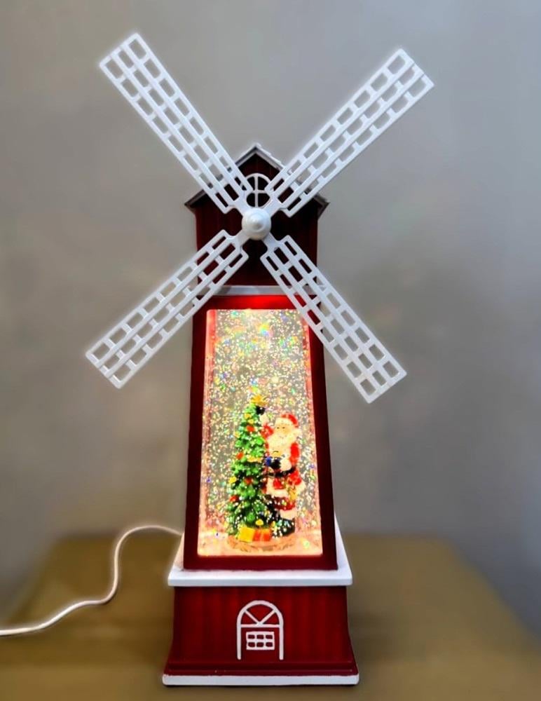 Слой музыкальная снежная Голландская мельница с LED-подсветкой и вращением (AD-2621) Слой музыкальная снежная Голландская мельница с LED-подсветкой и вращением (AD-2621)