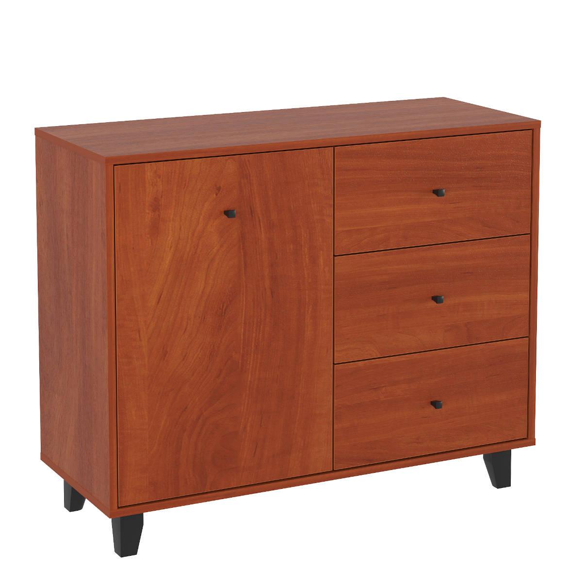 Комод Компанит с ящиками и дверцей 100х40х82 см Яблоня (26932598) - фото 1 Комод Компанит с ящиками и дверцей 100х40х82 см Яблоня (26932598) - фото 1