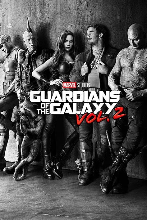 Постер плакат Guardians of the Galaxy Vol 2 Black & White Teaser 61x91,5 см