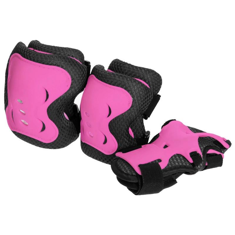 Комплект защиты Zelart Record SK-6328BKP M Черный/Розовый (DR011437) - фото 3 Комплект защиты Zelart Record SK-6328BKP M Черный/Розовый (DR011437) - фото 3