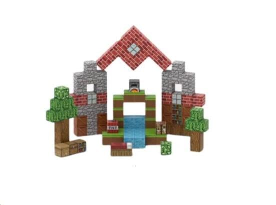 Конструктор магнітний Minecraft Цегляний будинок біля річки 100 блоків (24142909)