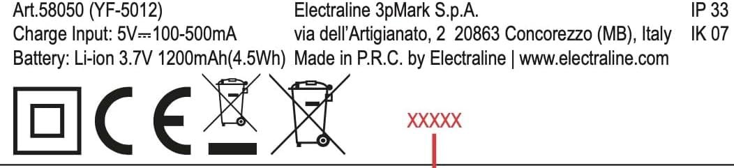 Лампа Electraline LED 5 режимів 500 Лм 1200 мА/год USB-C IP33 - фото 5 Лампа Electraline LED 5 режимів 500 Лм 1200 мА/год USB-C IP33 - фото 5