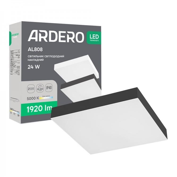 Светильник светодиодный Ardero 24 Вт 5000K Черный (AL808 BK 24w)