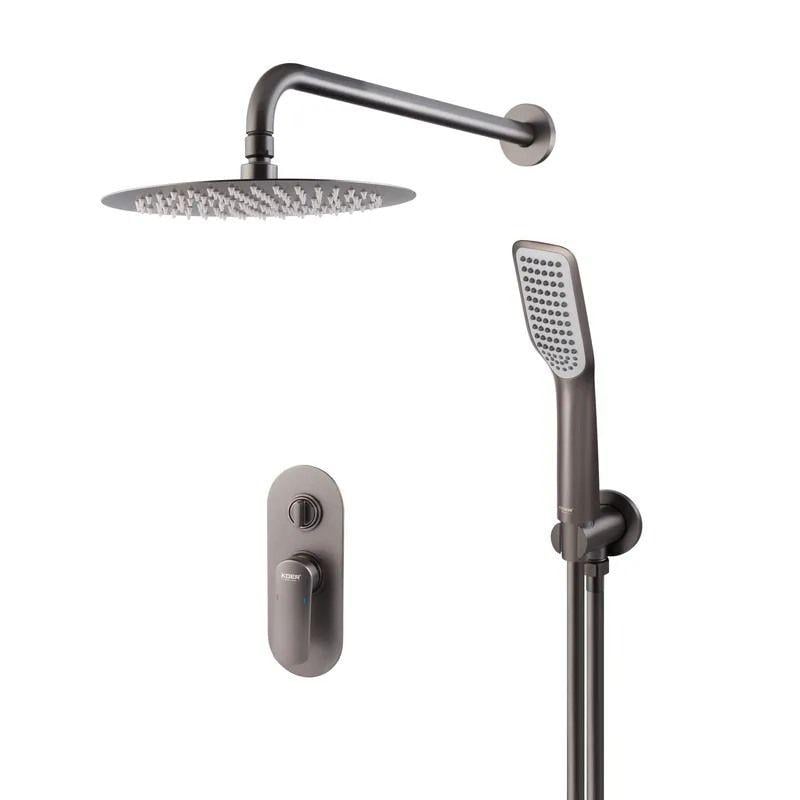 Душевая система KOER KB-62028-07 скрытого монтажа Латунь Графит матовый (KR6011)