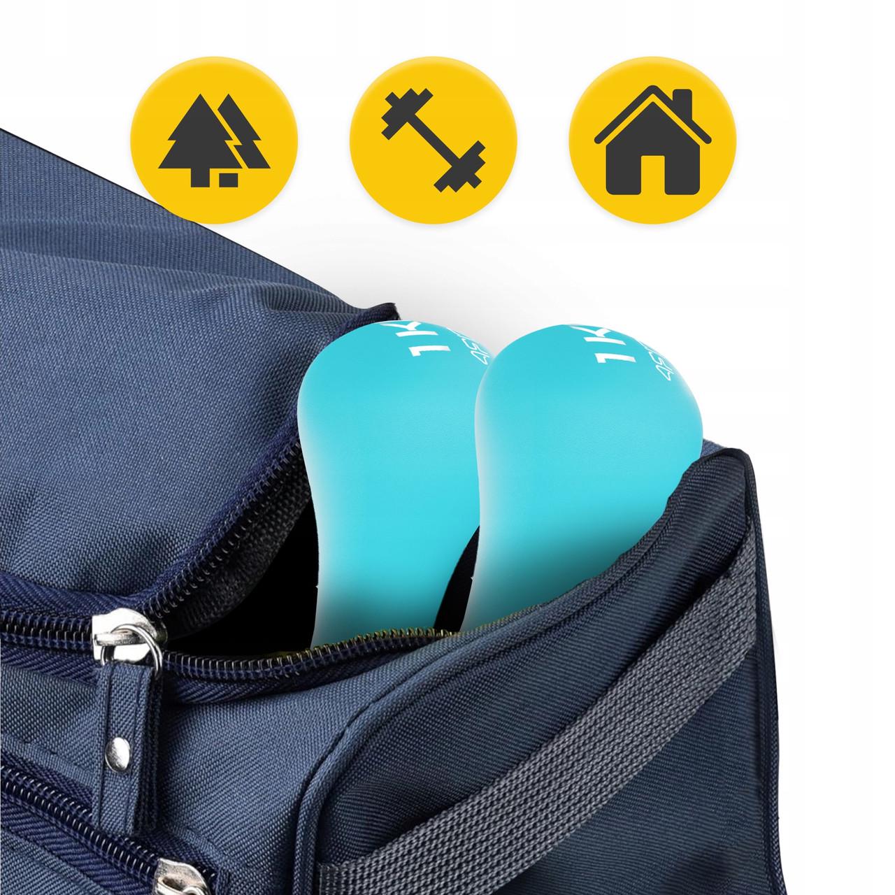 Гантели виниловые 4fizjo 8-shape 1 кг 2 шт. (P-5907739312006) - фото 5