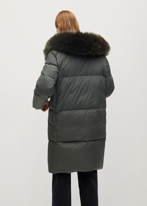 Пальто жіноче Mango 77009605 M Сіро-зелений (0004) - фото 8 Пальто жіноче Mango 77009605 M Сіро-зелений (0004) - фото 8