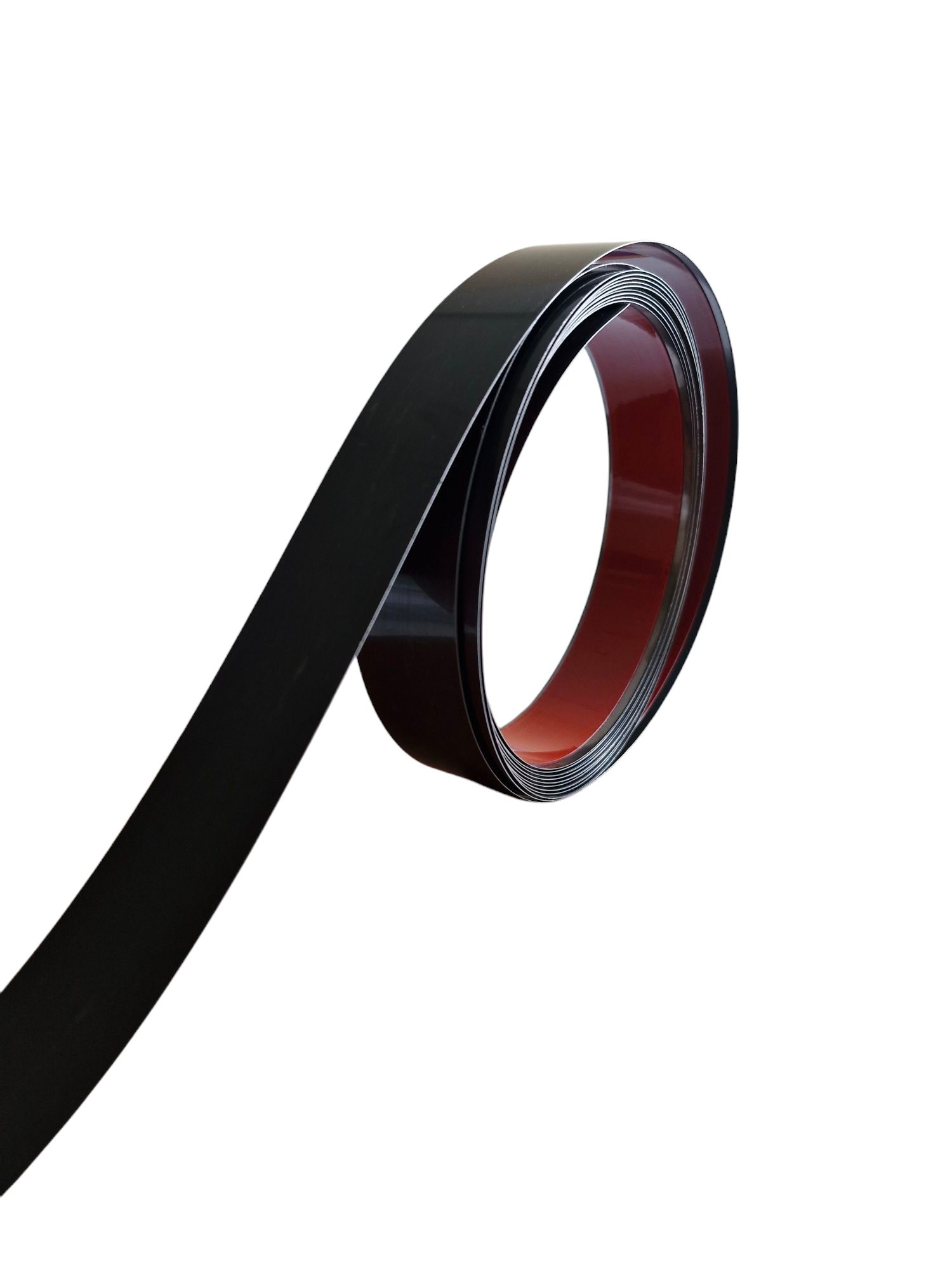 Наклейка на стену полоса металл молдинг самоклеящаяся 50 мм 5 м Черный матовый (9015)