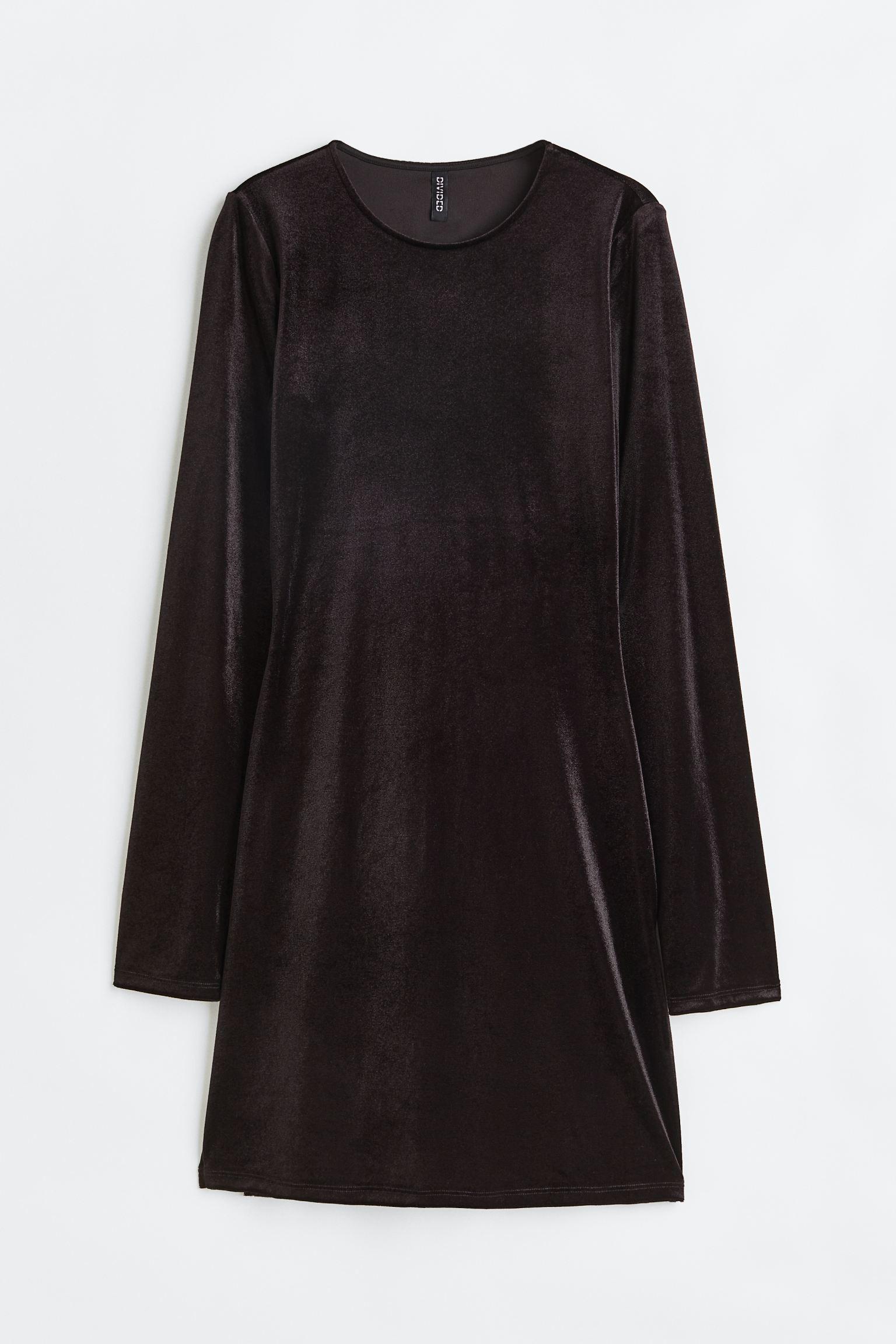 Платье велюр XS Черный (1104716wer)