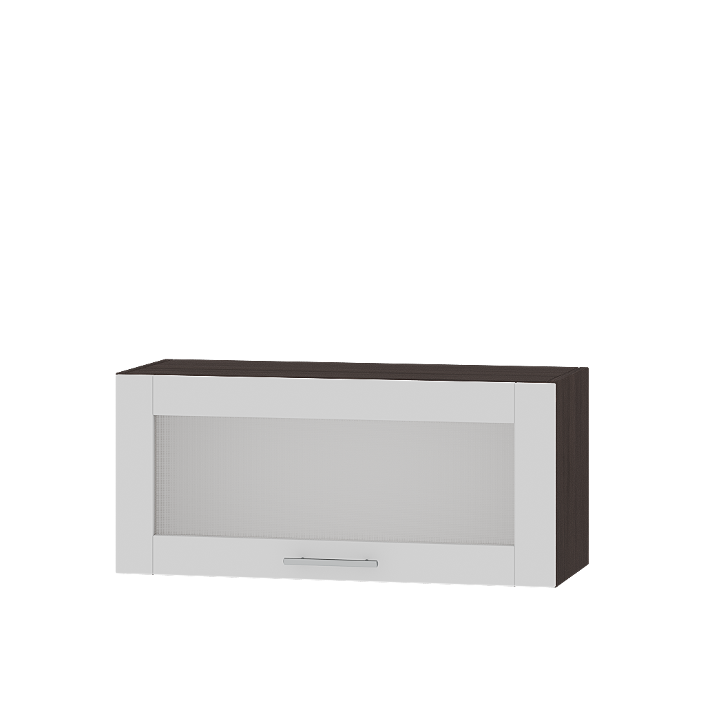 Шафа верхня Еверест Оптіма модуль Верх вітрина ВВ09-800 80х30х36 см Німфея Альба/Венге темний (08728)